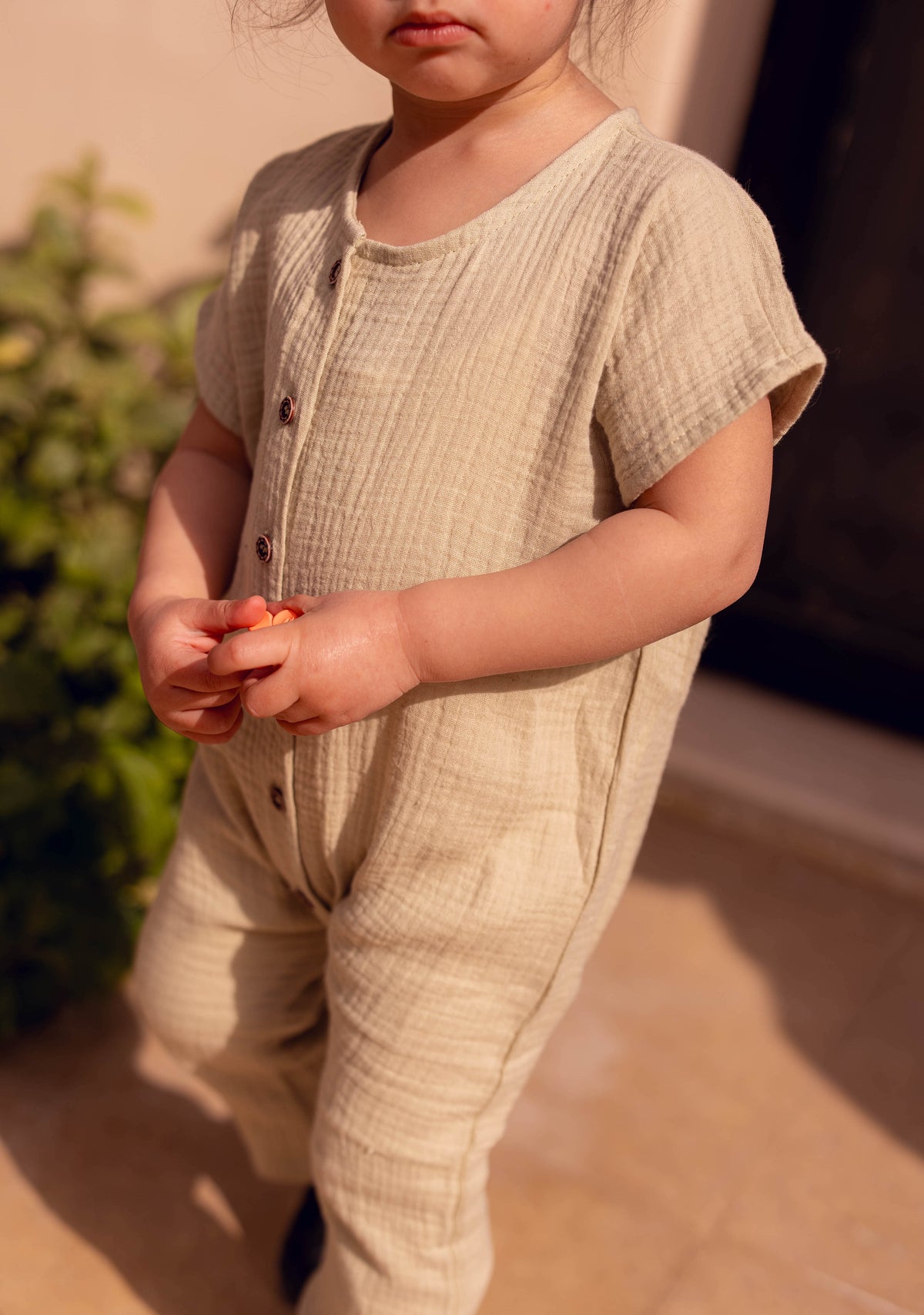 Cotton Cloud Onesie - Nude