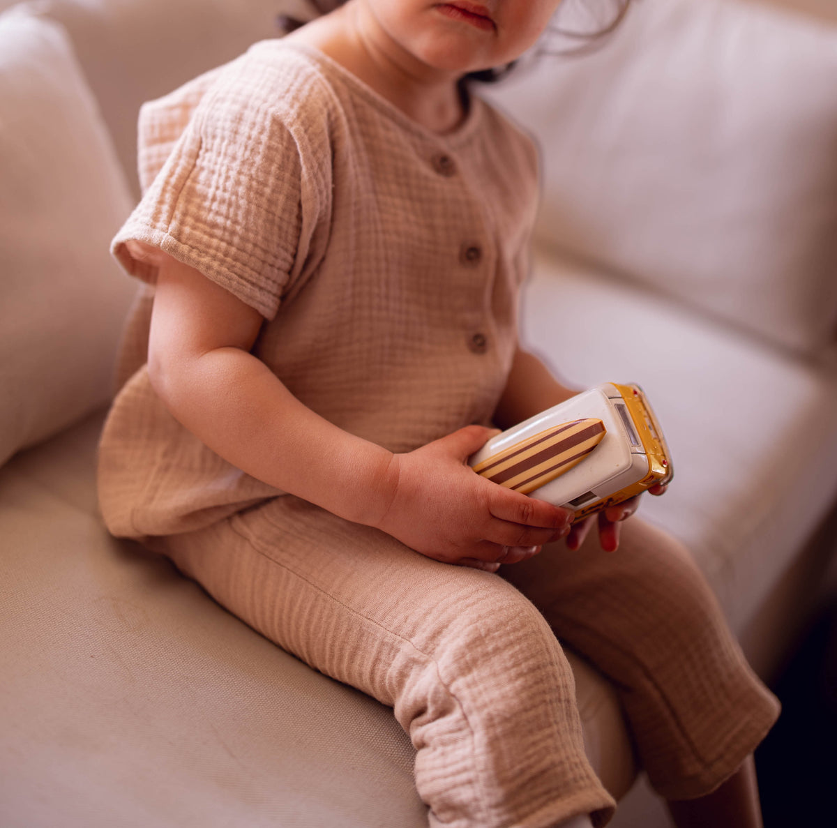 Cotton Cloud Onesie - Nude